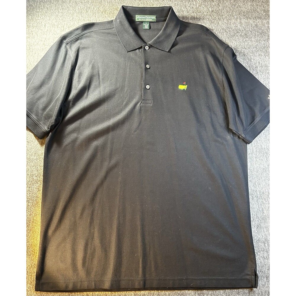 Masters Collection Polo Shirt Mens Sz L 60's Two Ply Mercerized Gray Pima Cotton